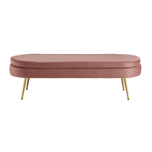 SalesFever Sitzpouf, BxH: 142 x 41 cm, Metall/Samt (100% Polyester) - rosa