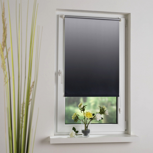 Thumbnail - LIEDECO Klemmfix-Rollo, Stoff, verdunkelnd - schwarz