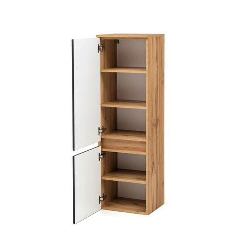 Thumbnail - HELD MÖBEL Midischrank »Lucca«, BxHxT: 40 x 130 x 35 cm - grau