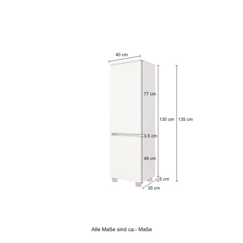 Thumbnail - HELD MÖBEL Midischrank »Baabe«, BxHxT: 40 x 130 x 35 cm - bunt