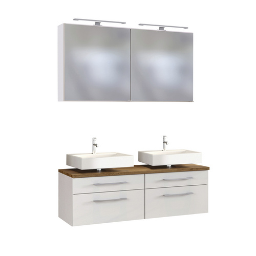 HELD MÖBEL Unterbecken-Set »Davos«, BxHxT: 120 x 200 x 47 cm - weiss