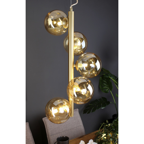 ECO-LIGHT Pendelleuchte »Neptun«, G9, max. 28 W, goldfarben/champagnerfarben