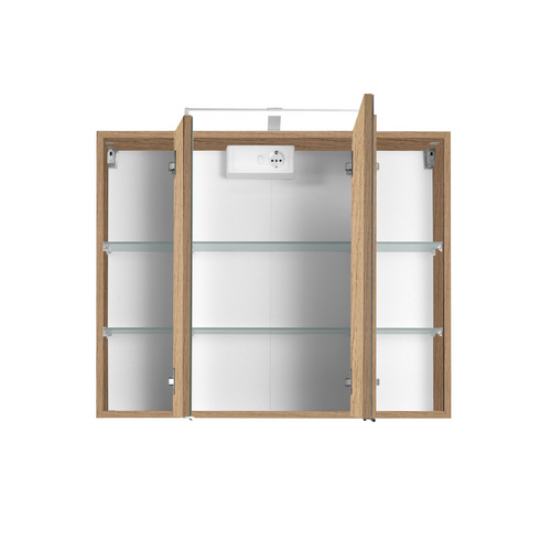 Thumbnail - HELD MÖBEL Spiegelschrank »Bologna«, Höhe: 64 cm, Tiefe: 20 cm, wotaneichefarben - bunt