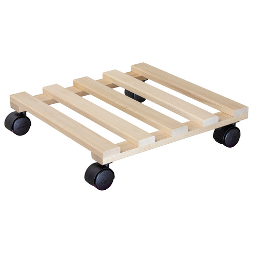 WAGNER Pflanzenroller Buche eckig 34 x 34 cm Tragkraft bis max. 100 kg