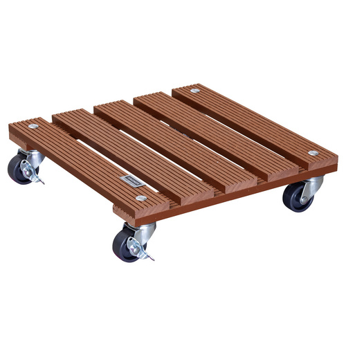 Wagner Multi Pflanzenroller WPC Terracotta eckig 7,2 cm x 29 cm x 29 cm