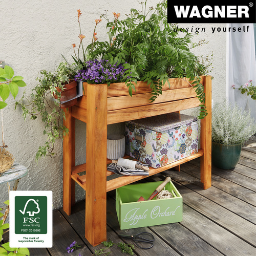 WAGNER SYSTEM Hochbeet, Holz - braun...