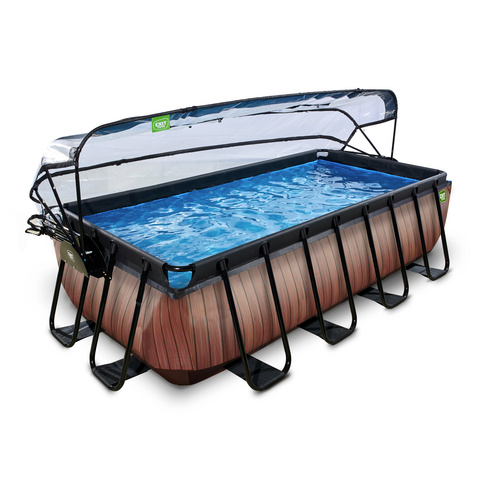 EXIT Toys Pool »Wood Pools«, Breite: 250 cm, 7020 l, braun