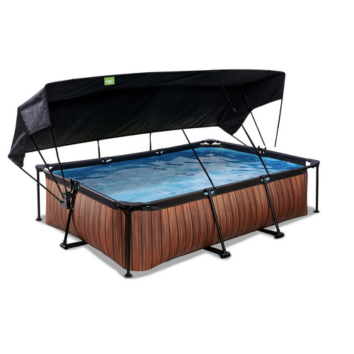 EXIT Toys Pool »Wood Pools«, Breite: 251 cm, 3700 l, braun