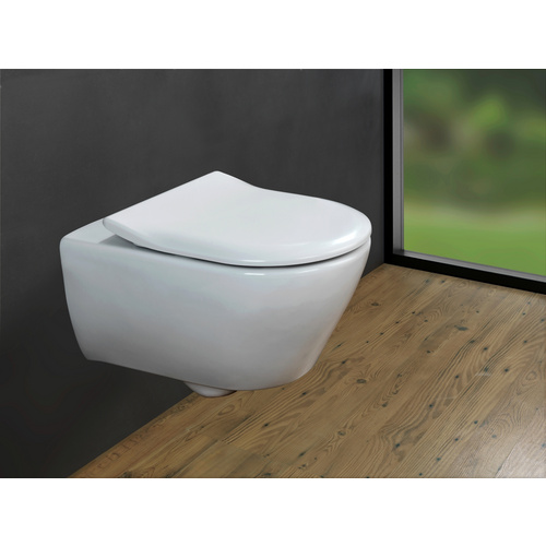 Thumbnail - WENKO WC-Sitz »Exclusive«, Breite: 370 mm, D-Form, Duroplast - weiss