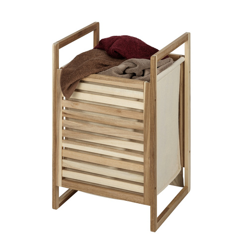 Thumbnail - WENKO Wäschetruhe »Acina«, BxH: 40 x 60 cm, Holz - braun