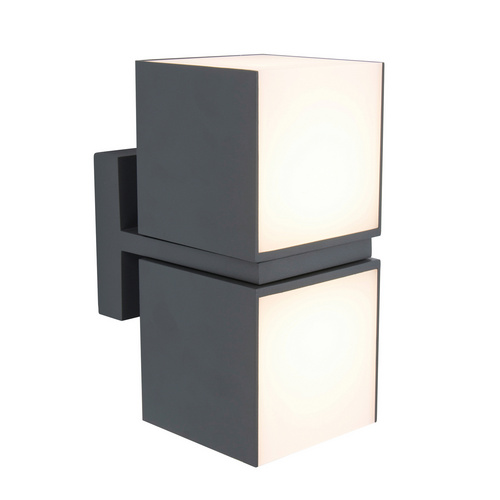 LED Wandleuchte Cuba in Anthrazit und Weiß W 1000lm IP54