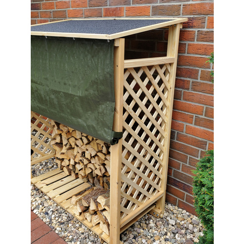 PROMADINO Kaminholzregal »SPEYER«, BxHxL: 119,5 x 148 x 68 cm, inkl. Wetterschutz - beige (Rabatt: 10 %) PROMADINO Kaminholzregal »SPEYER«, BxHxL: 119,5 x 148 x 68 cm, inkl. Wetterschutz - beige (Rabatt: 10 %)