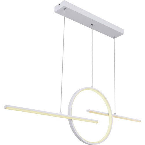 GLOBO LIGHTING Hängeleuchte aus Metall in Weiss, 124 cm Länge für den Innenbereich mit LED Beleuchtung