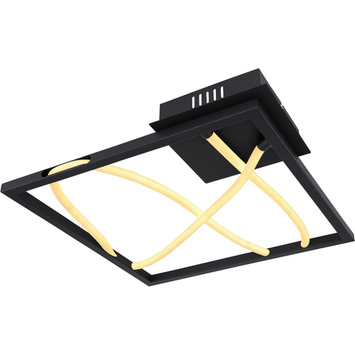 GLOBO LIGHTING Deckenleuchte, (BxHxL): 41,7 x 5,1 x 41,7 cm, Metall, 22 W - schwarz