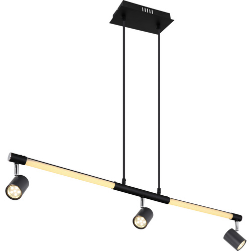 GLOBO LIGHTING LED Hängeleuchte aus Metall in Mattschwarz 100 cm Länge für den Innenbereich
