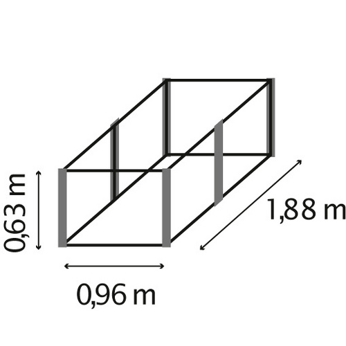 VITAVIA Hochbeet »Meta 630«, BxHxL: 96...