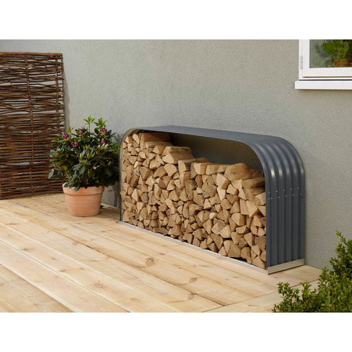 VITAVIA Holzlager »Lignum 401«, Zincalume®, BxHxT: 42,5 x 28 x 143 cm - grau (Rabatt: 18 %)