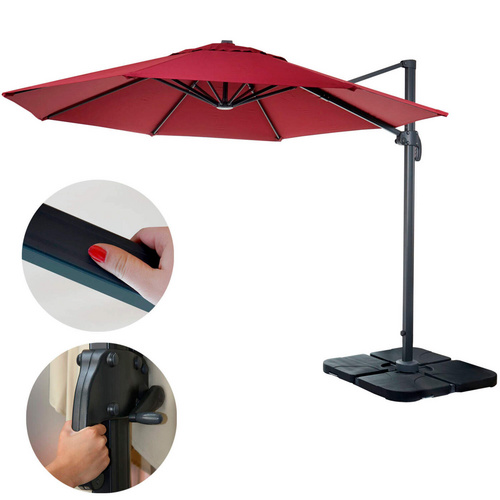 Thumbnail - MVG Gastronomie-Ampelschirm »MVG-A96«, 320 x 300 cm, mit Schirmständer, neigbar - rot