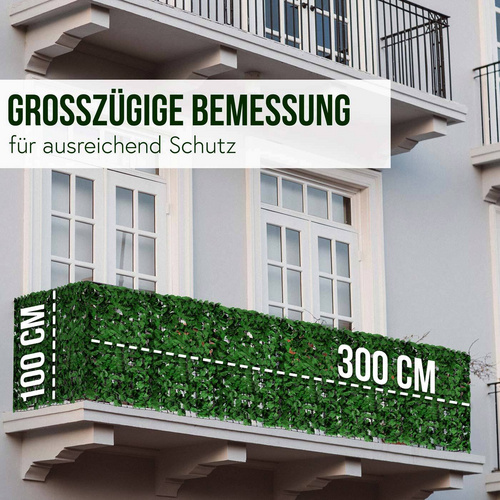 MVG Sichtschutz »MVG-N77«, 300 x 100 cm, für Balkon, Terrasse, Zaun - gruen