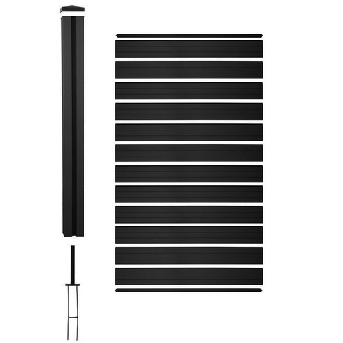 MVG WPC-Sichtschutz »MVG-HA018«, Erweiterungselement schmal, 0,98 m - schwarz