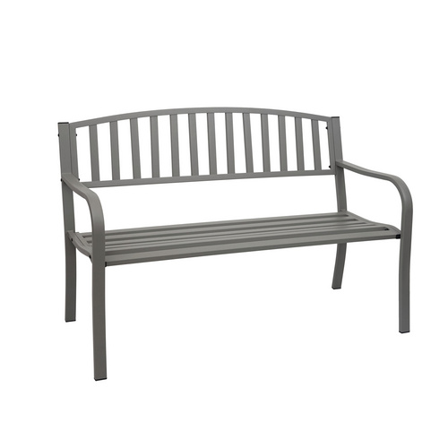 MVG Gartenbank »MVG-F43«, Stahl, 2-Sitzer, BxHxT: 128 x 87 x 58 cm - grau