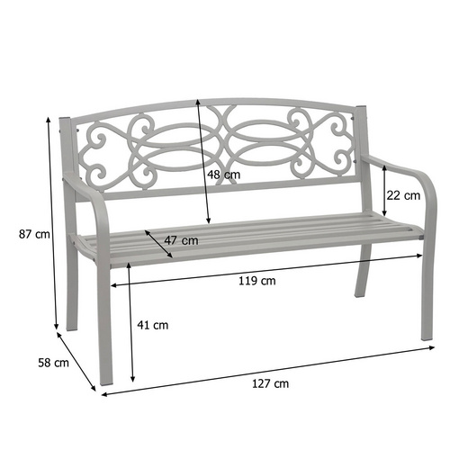 MVG Gartenbank »MVG-F44«, BxHxT: 127 x...