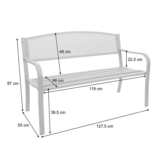 MVG Gartenbank »MVG-F52«, Stahl, 2-Sit...