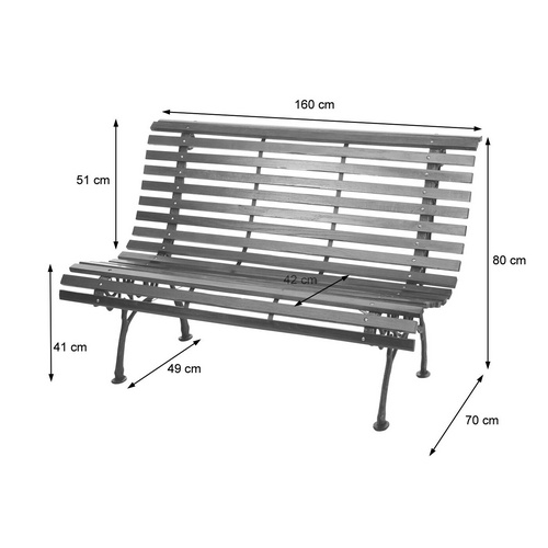 MVG Gartenbank »MVG-F97«, BxHxT: 160 x...