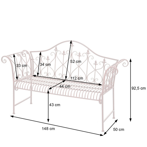 MVG Gartenbank »MVG-H78«, Metall, 2-Si...