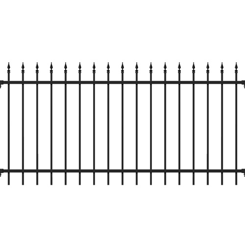 Zaunelement Chaussee, Höhe 1000 mm, schwarz