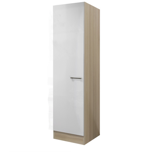 Flex-Well Exclusiv Geschirrschrank Abaco 50 cm Perlmutt glänzend-Akazie