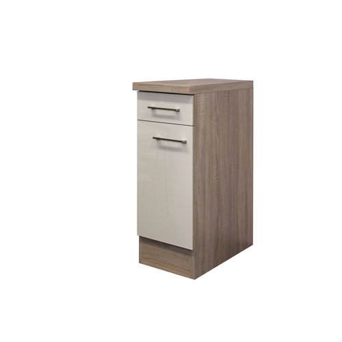 Flex-Well Exclusiv Unterschrank Nepal 30 cm Kaschmir Glanz-Sonoma Eiche