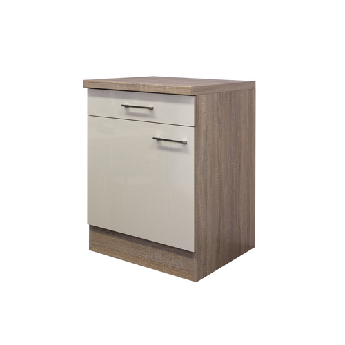 Flex-Well Exclusiv Unterschrank Nepal 60 cm Kaschmir Glanz-Sonoma Eiche