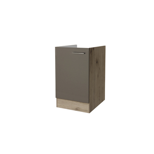 Flex-Well Spülenunterschrank 50cm ohne Arbeitsplatte Arizona Quarz Cubanit-Eiche