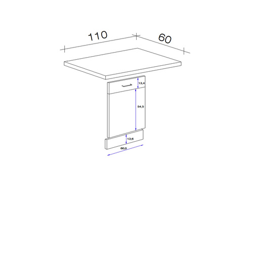 Flex-Well Geschirrspüler-Paket »Focus«, (BxHxT): 60 x 86 x 60 cm, braun