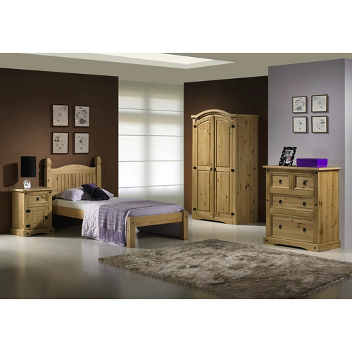 Thumbnail - Möbilia Nachttisch, BxHxL: 53 x 67 x 38 cm, Kiefernholz - braun