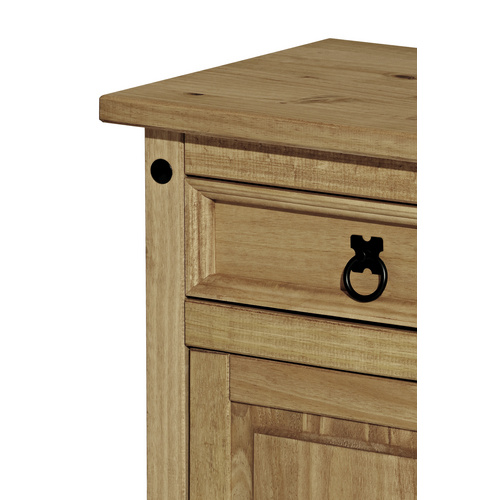 Thumbnail - Möbilia Nachttisch, BxHxL: 53 x 67 x 38 cm, Kiefernholz - braun