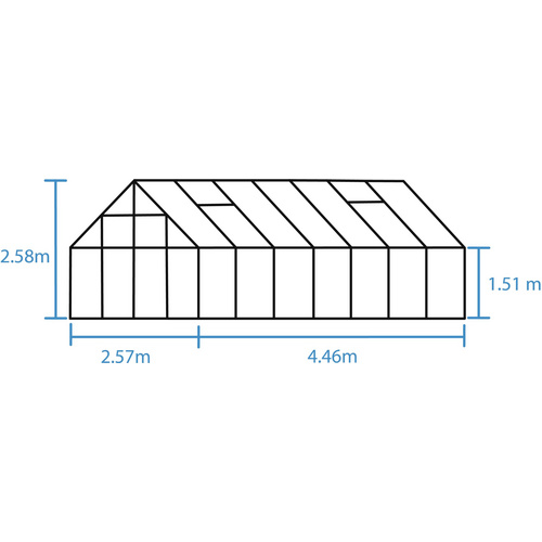HALLS Gewächshaus »Magnum«, BxHxL: 25...