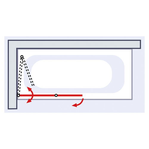 Thumbnail - SCHULTE Badewannenaufsatz »Komfort«, Aluminium, BxH: 112 x 140 cm - weiss