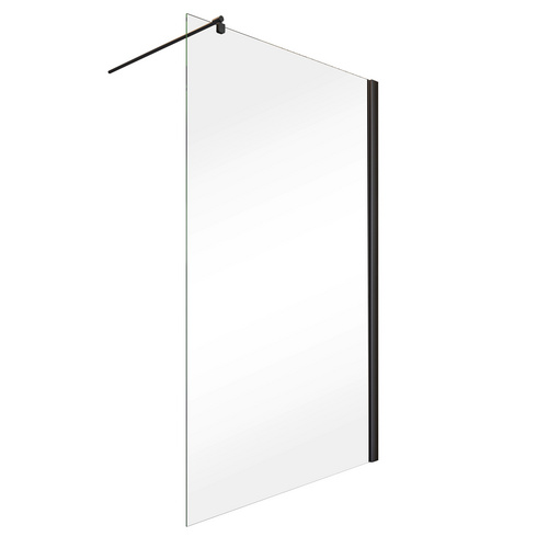 SCHULTE Walk-In Dusche »Black Style«, Höhe: 200 cm, eckig, mattschwarz