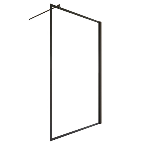 SCHULTE Walk-In Dusche »Black Style«, Höhe: 200 cm, eckig, mattschwarz