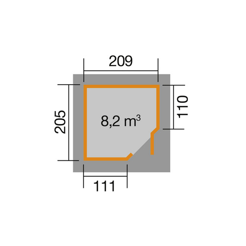 WEKA Gartenhaus »229«, Holz, BxT: 244 ...