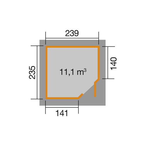 WEKA Gartenhaus »229«, Holz, BxT: 270 ...