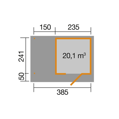 WEKA Gartenhaus »172«, Holz, BxT: 430 ...