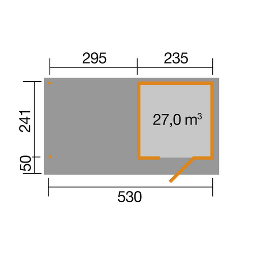 WEKA Gartenhaus »172«, Holz, BxT: 575 ...