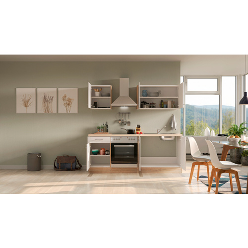 Thumbnail - Flex-Well Singleküche »Nepal«, mit E-Geräten, Gesamtbreite: 210 cm, Arbeitsplatte mit High Pressure Laminate (HPL) - bei...