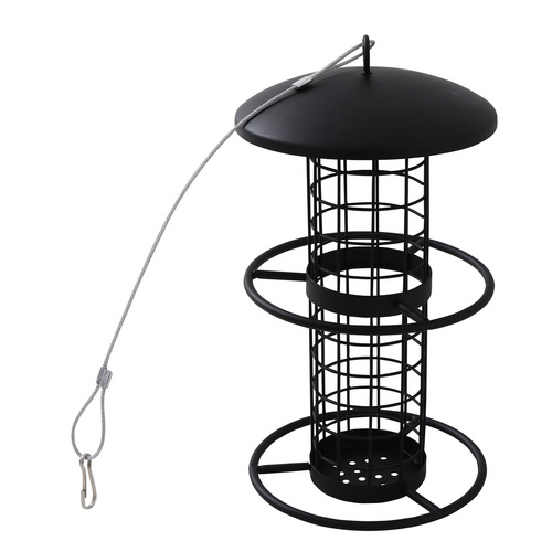 SIENA GARDEN Vogelfuttersäule, BxHxT: 14 x 26 x 14 cm, Metall - schwarz