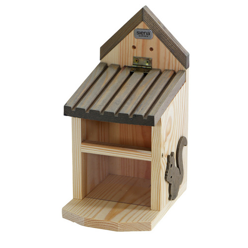 SIENA GARDEN Eichhörnchen-Futterstation, BxHxT: 14 x 29 x 19 cm, Kiefernholz - beige