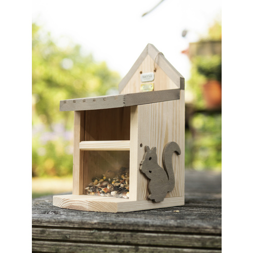 Thumbnail - SIENA GARDEN Eichhörnchen-Futterstation, BxHxT: 14 x 29 x 19 cm, Kiefernholz - beige