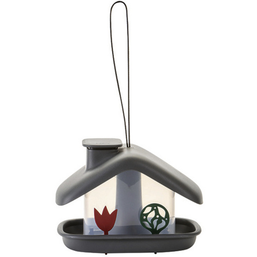 PLASTIA Vogelhaus »Domek«, BxHxT: 21 x 16 x 15 cm, Kunststoff - grau
